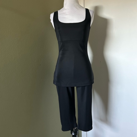International Newport Group Black Stretchy Outfit Small Vintage - Picture 3 of 14